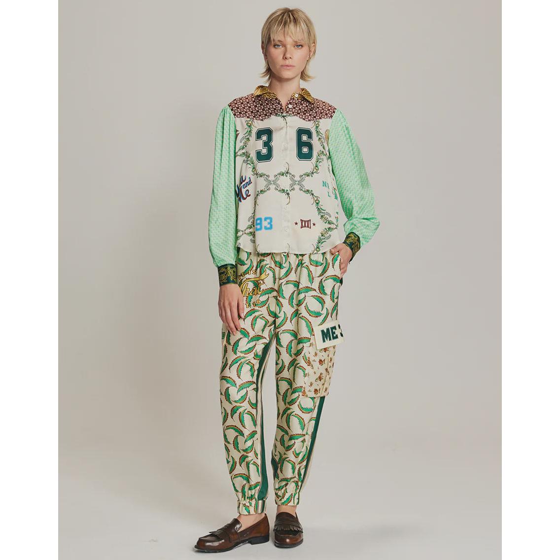 ME 369 Grace Cropped Shirt - Sporty Jade  ME369 Pisces Boutique
