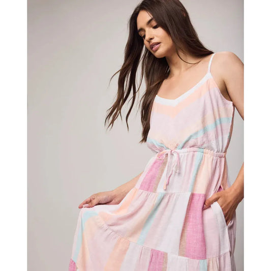 Splendid Audriana Dress - Carnation Multi Stripe