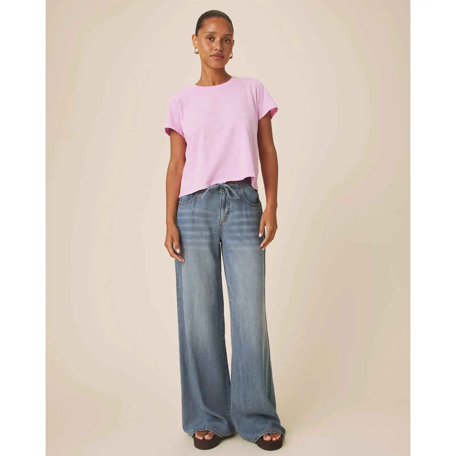 Splendid Louisa Short Sleeve Tee Rose Petal  Splendid Pisces Boutique