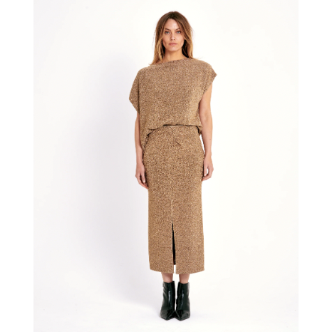 Valerie Khalfon Seiko Skirt - Gold  Valerie Khalfon Pisces Boutique