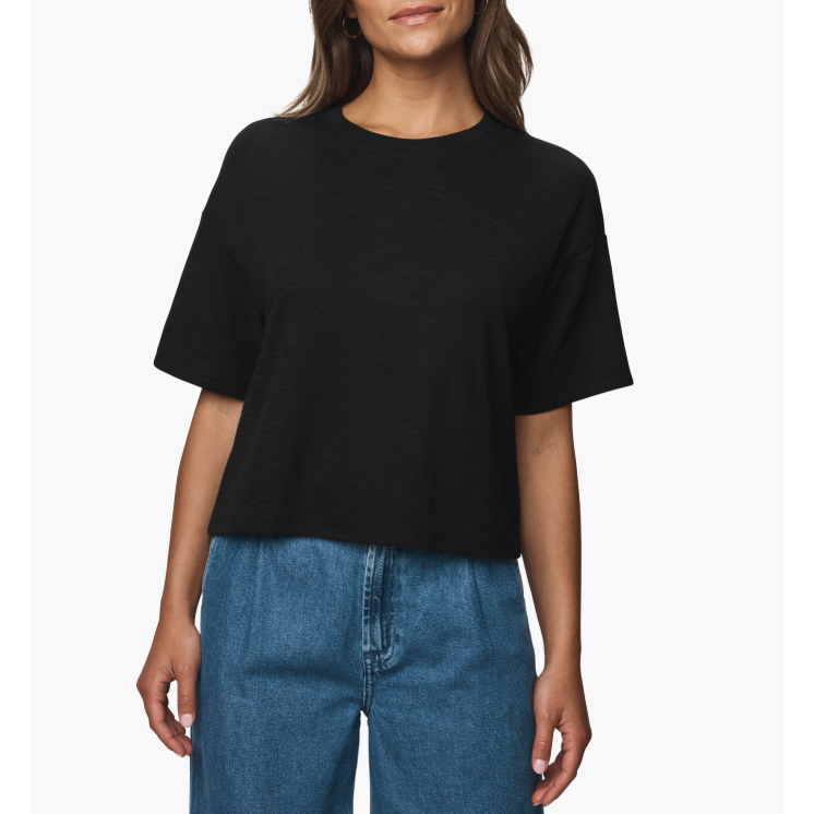 Splendid Callista Short Sleeve Tee - Black  Splendid Pisces Boutique