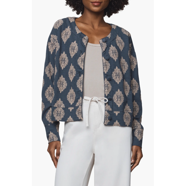 Splendid Blaire Cardigan - Ice Navy / Camel  Splendid Pisces Boutique