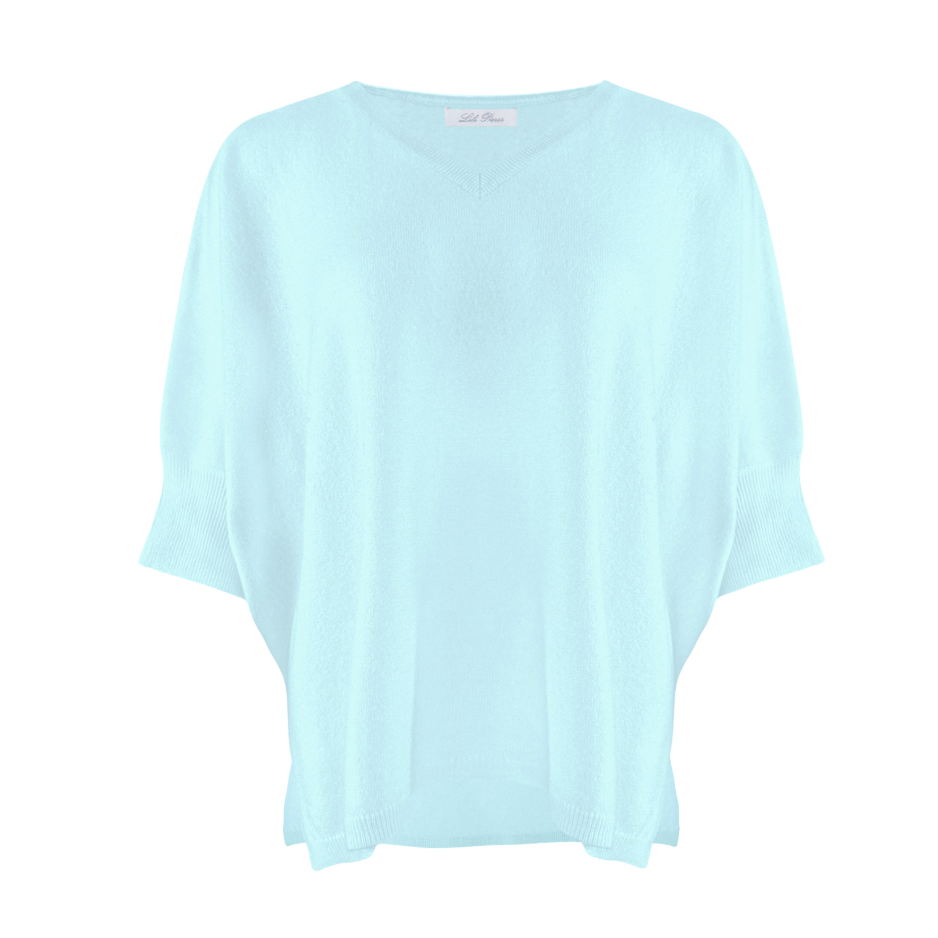 Lili Paris 100% Cashmere V - Aquamarine  Lili Paris Pisces Boutique