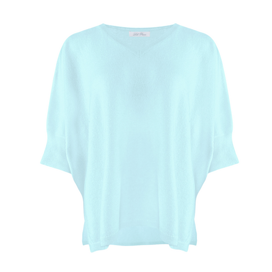 Lili Paris 100% Cashmere V - Aquamarine  Lili Paris Pisces Boutique