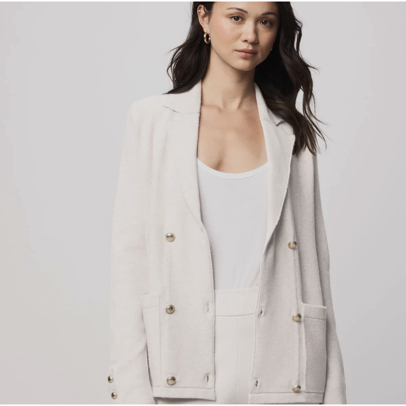 Splendid Hannah Sweater Blazer - Pale Oak Heather  Splendid Pisces Boutique