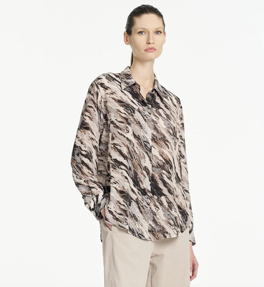Mela Purdie Soft Silk Shirt - Agate Print