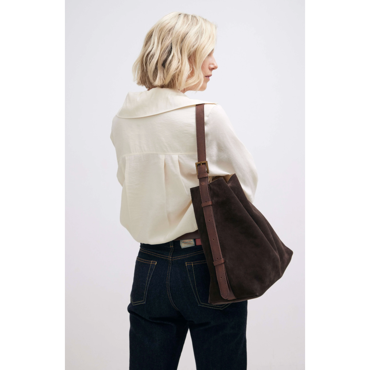 JuJu & Co Suede Cabas Tote - Chocolate  JuJu & Co Pisces Boutique