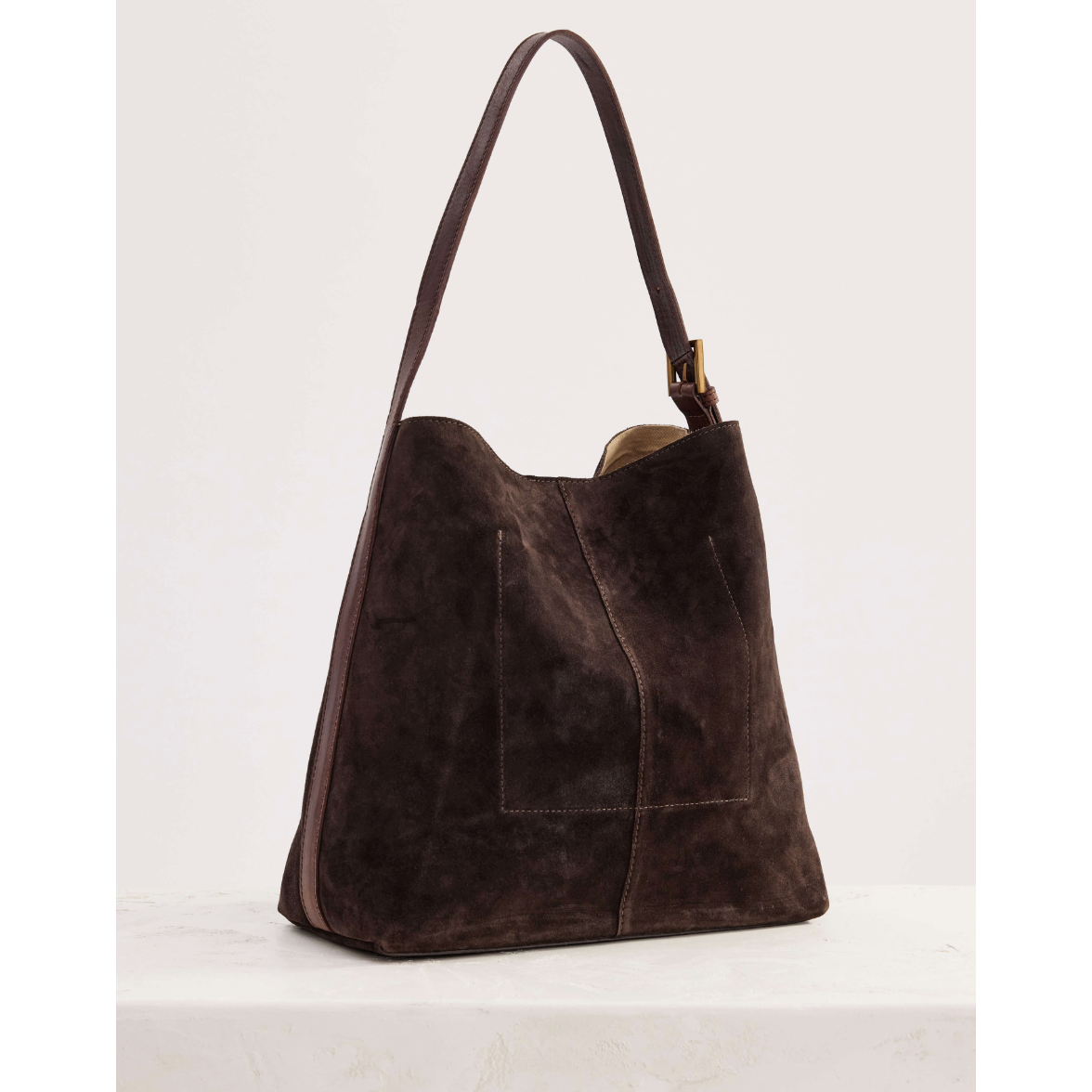JuJu & Co Suede Cabas Tote - Chocolate  JuJu & Co Pisces Boutique