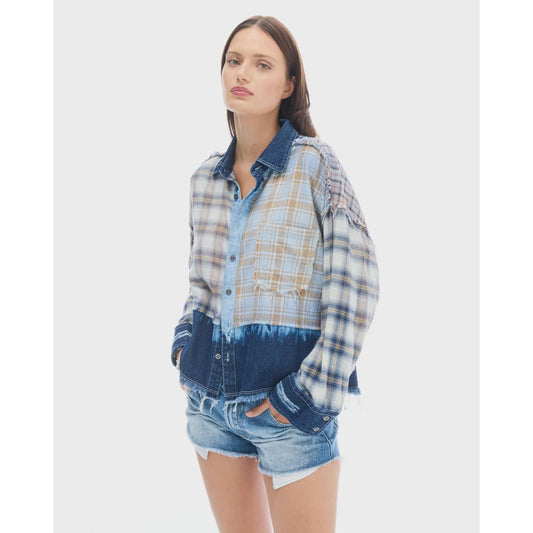The Tales Denim and Flannel Shirt  The Tales Pisces Boutique