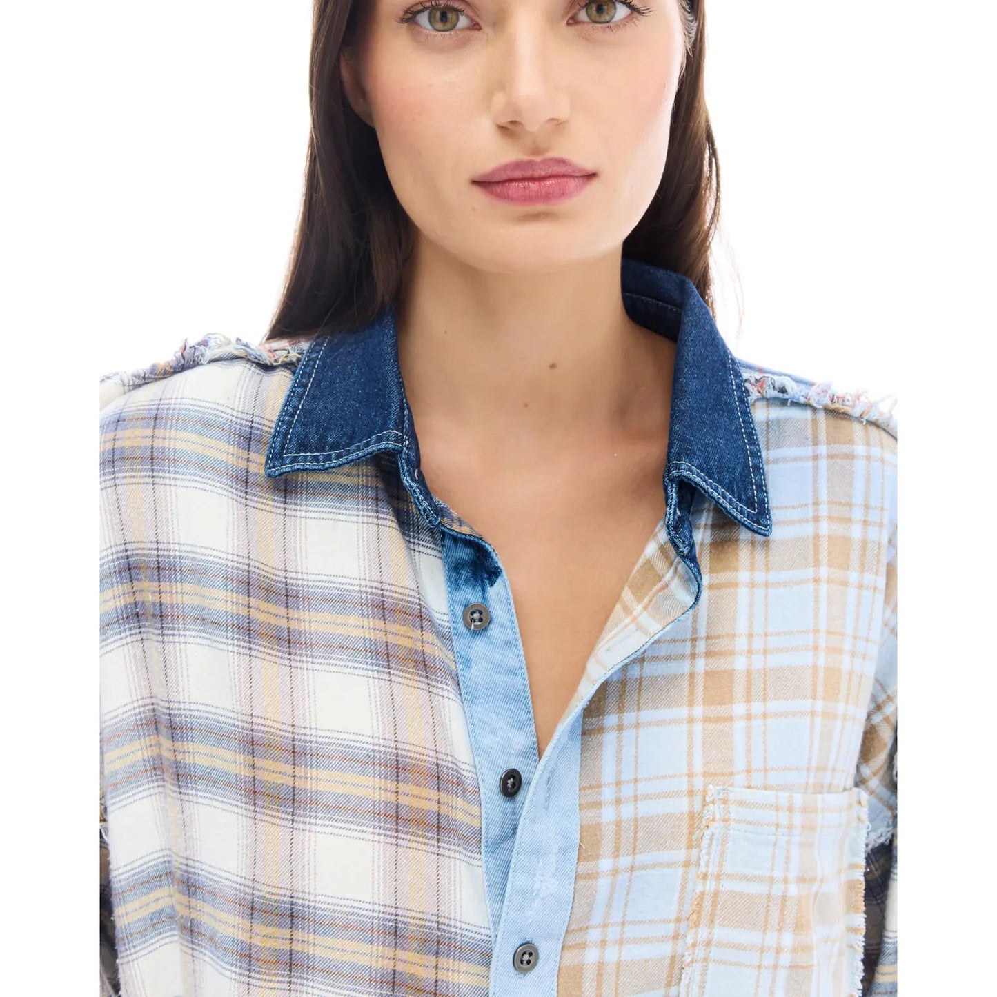 The Tales Denim and Flannel Shirt  The Tales Pisces Boutique