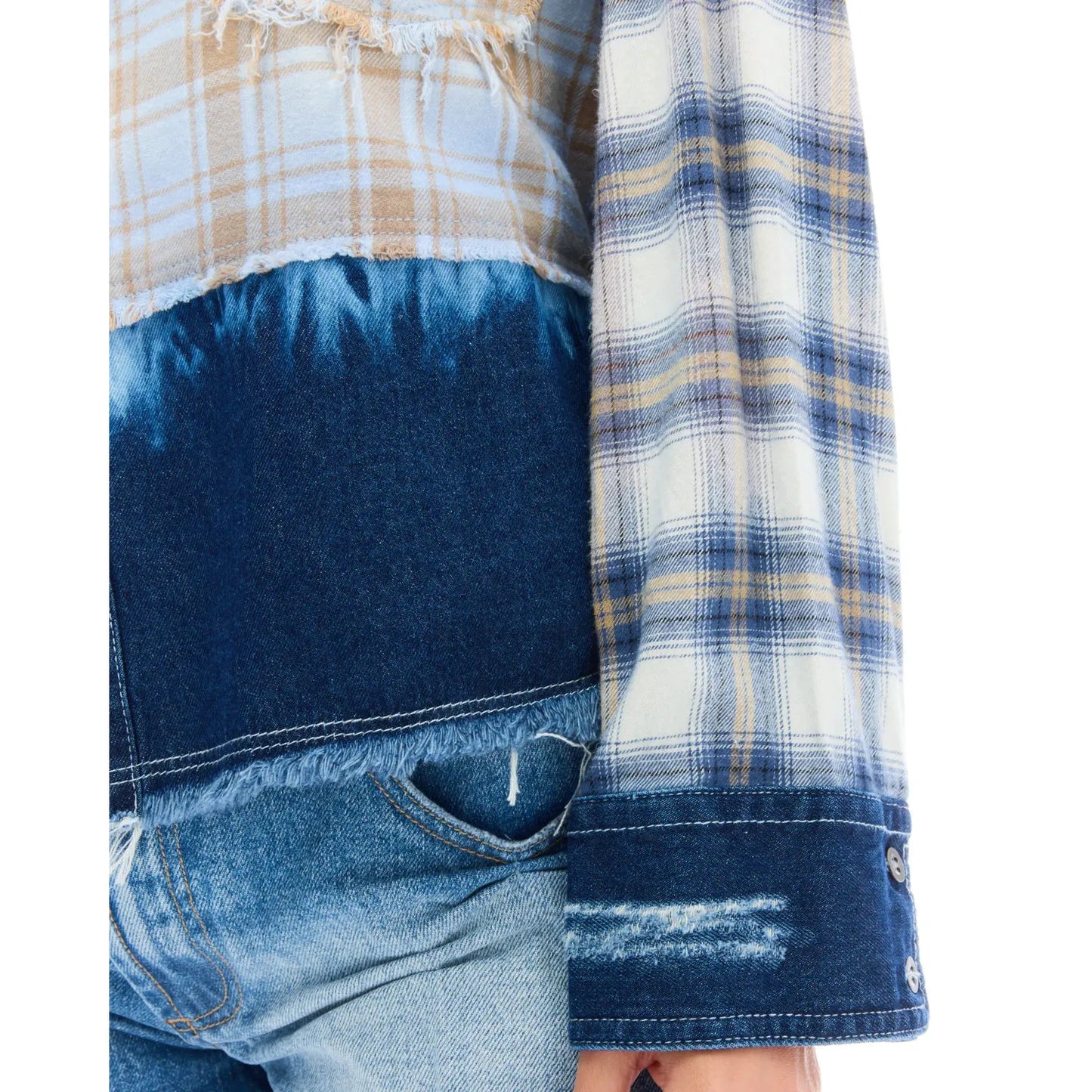 The Tales Denim and Flannel Shirt  The Tales Pisces Boutique