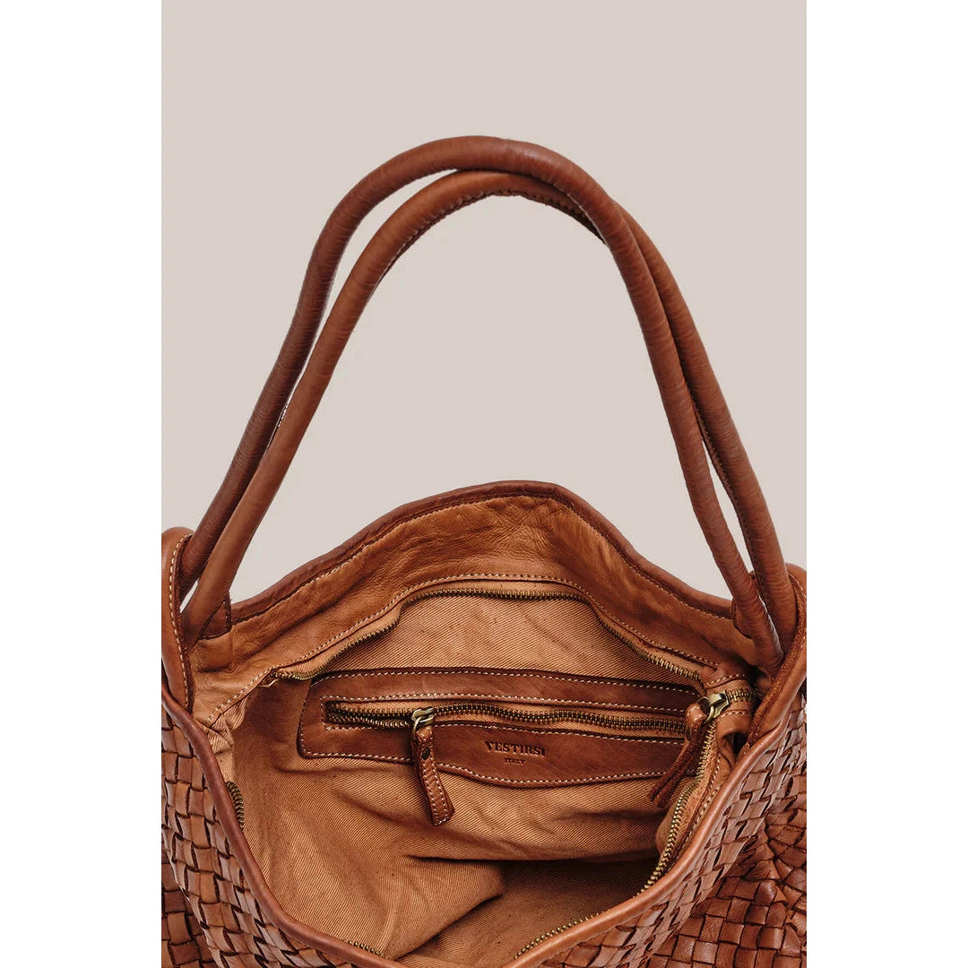 Vestirsi Woven Bella Tan 2 in 1 Convertible Backpack Tote