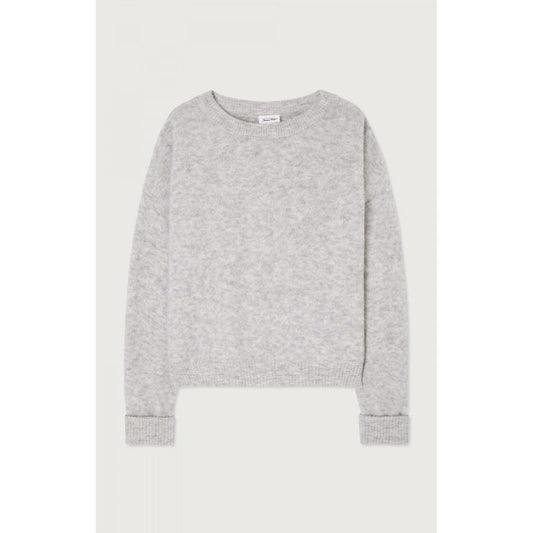 American Vintage Vito Pullover - Light Grey melange  American Vintage Pisces Boutique