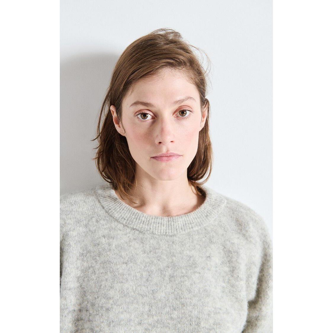 American Vintage Vito Pullover - Light Grey melange  American Vintage Pisces Boutique