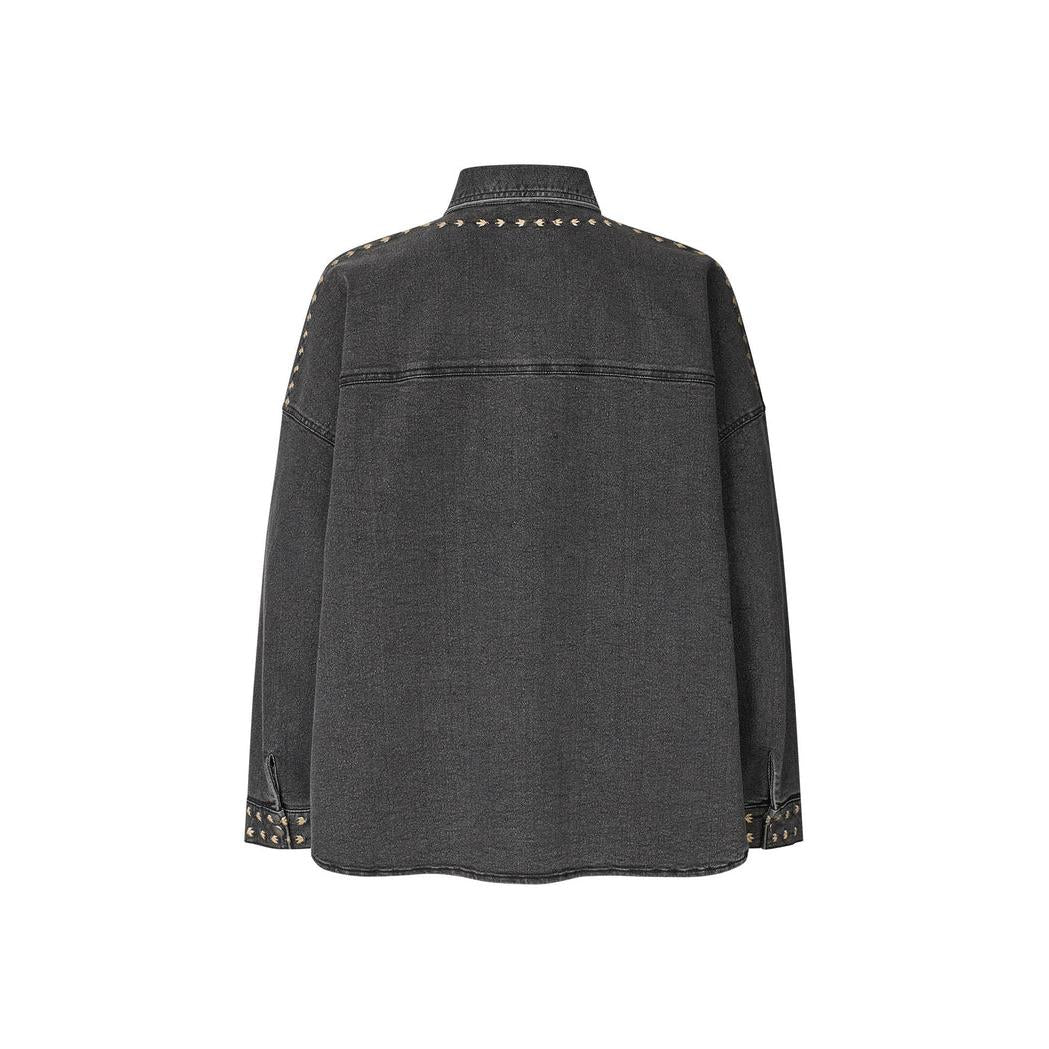 Lolly's Laundry VeidaLL Shirt LS - Washed Black  Lolly's Laundry Pisces Boutique