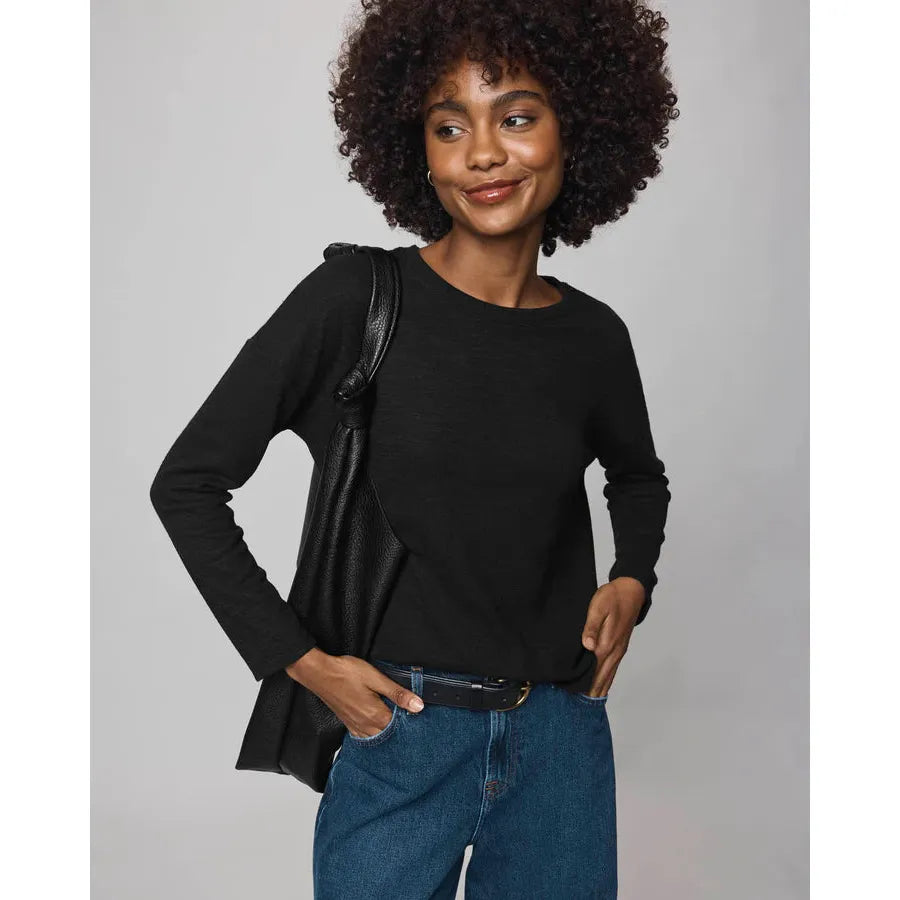 Splendid Long Sleeve Tee - Black  Splendid Pisces Boutique