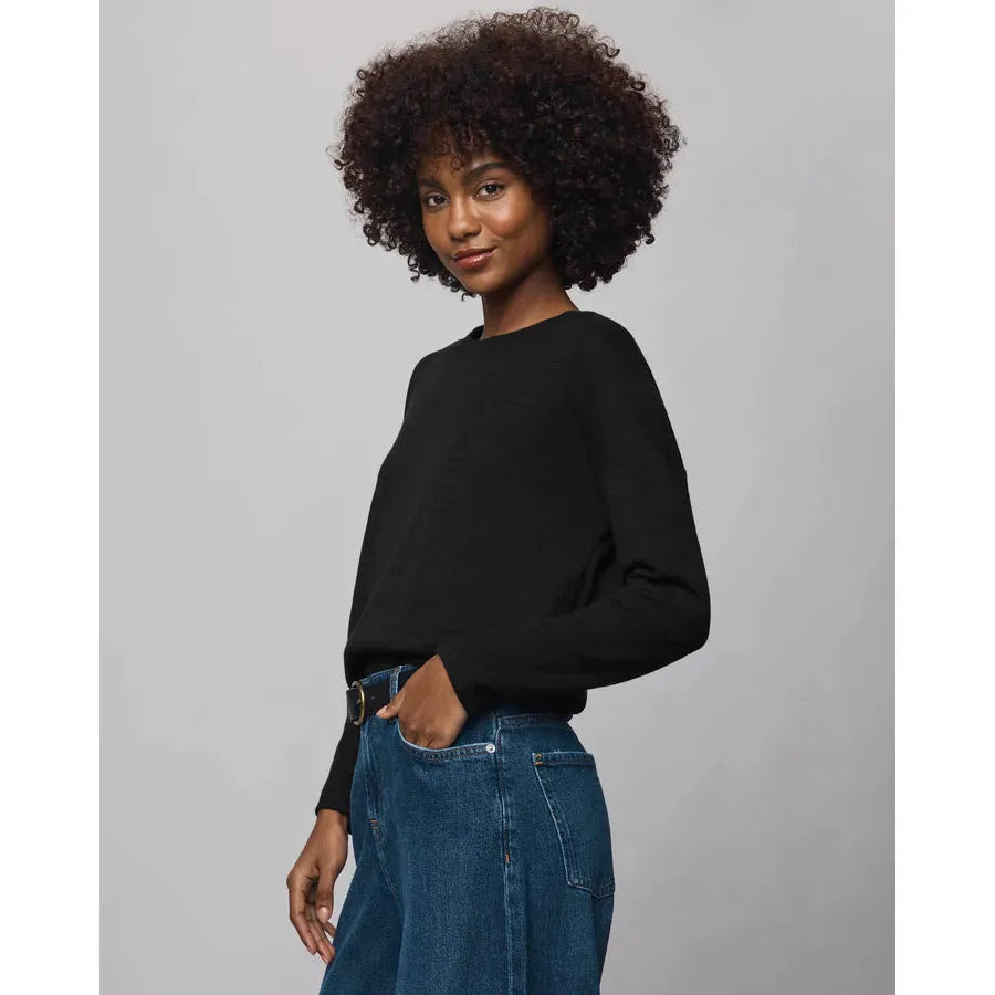 Splendid Long Sleeve Tee - Black  Splendid Pisces Boutique
