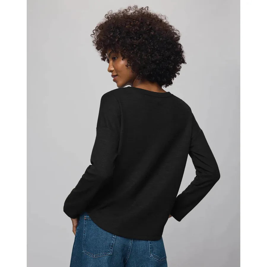 Splendid Long Sleeve Tee - Black  Splendid Pisces Boutique