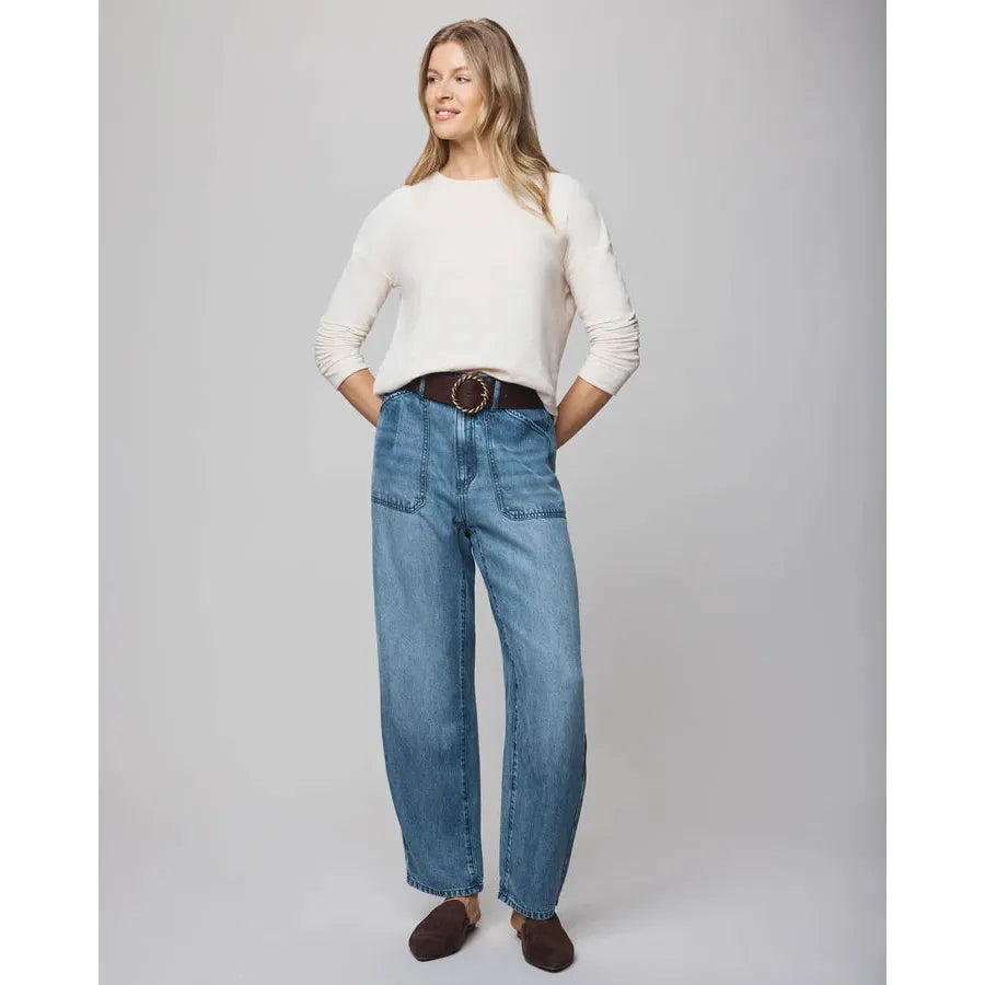 Splendid Callista Long Sleeve Tee - Pale Oak Heather  Splendid Pisces Boutique