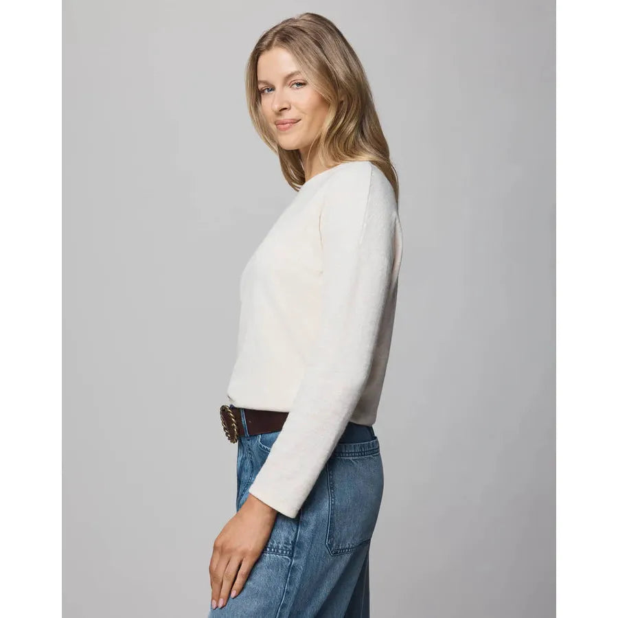 Splendid Callista Long Sleeve Tee - Pale Oak Heather  Splendid Pisces Boutique