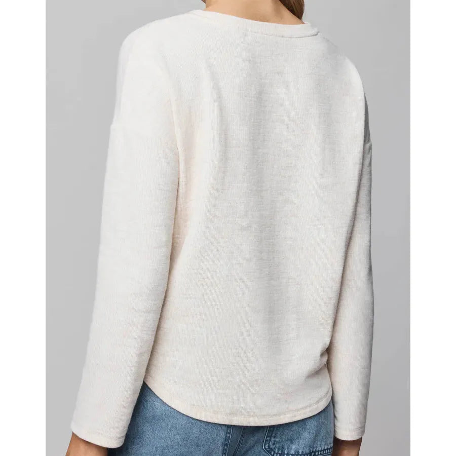 Splendid Callista Long Sleeve Tee - Pale Oak Heather  Splendid Pisces Boutique