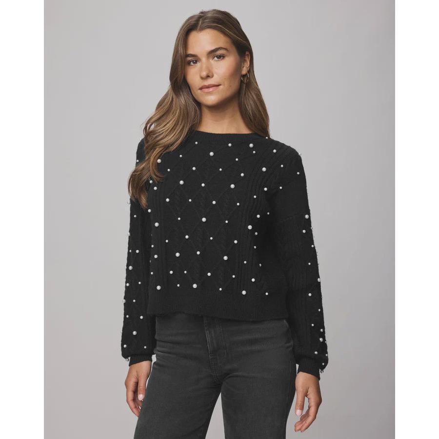 Splendid Demi Pearl Sweater - Black  Splendid Pisces Boutique