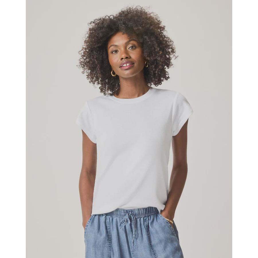 Splendid Faye Crewneck Tee - White