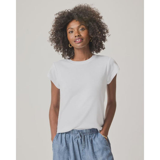 Splendid Faye Crewneck Tee - White