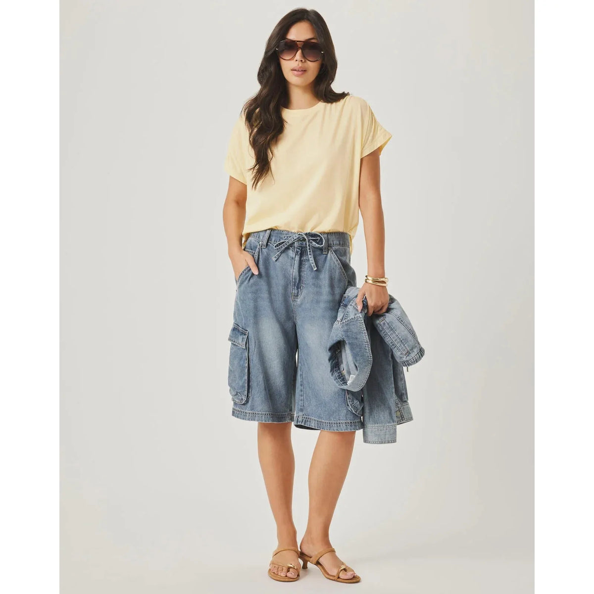 Splendid Lounge Denim Cargo Short Indigo  Splendid Pisces Boutique