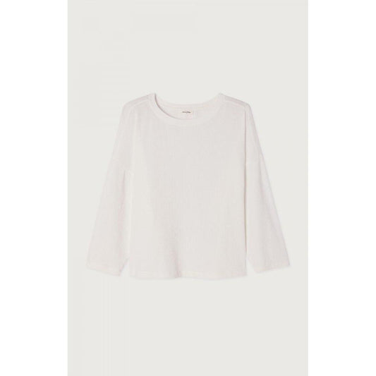 American Vintage YRU02A L/S Tee - White  American Vintage Pisces Boutique