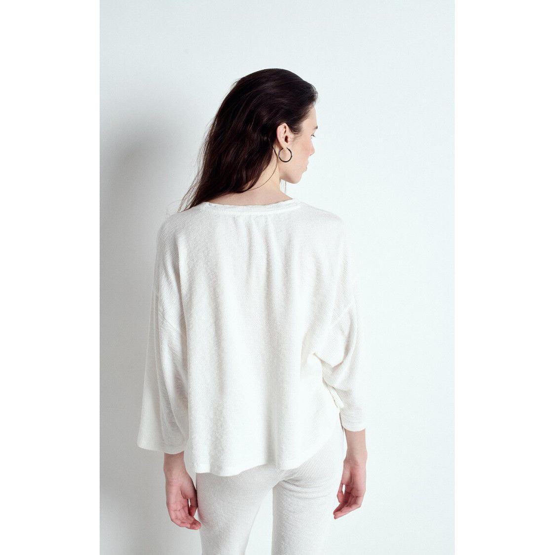 American Vintage YRU02A L/S Tee - White  American Vintage Pisces Boutique