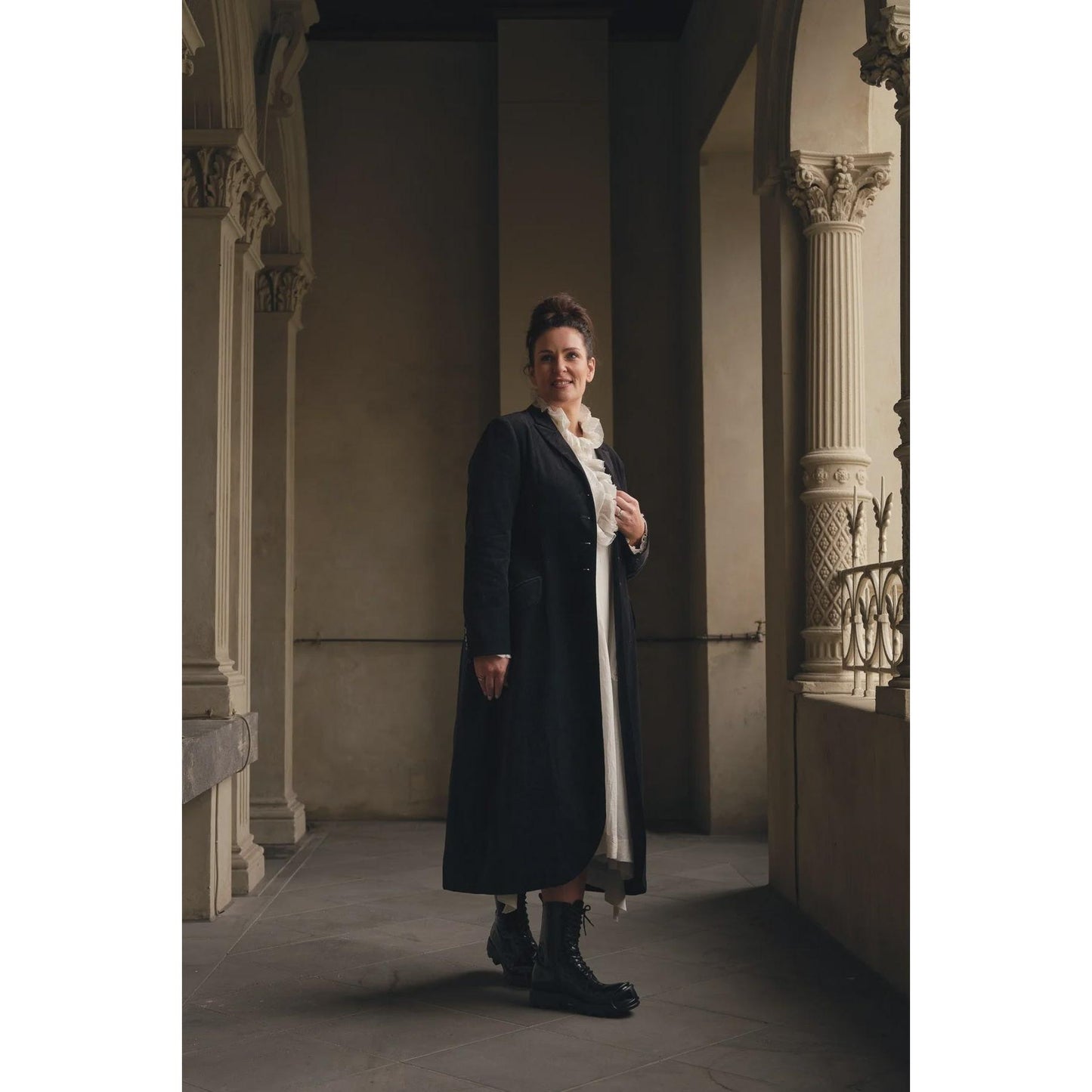 Meg By Design Arc  Coat Cotton Velvet - Black  meg by design Pisces Boutique