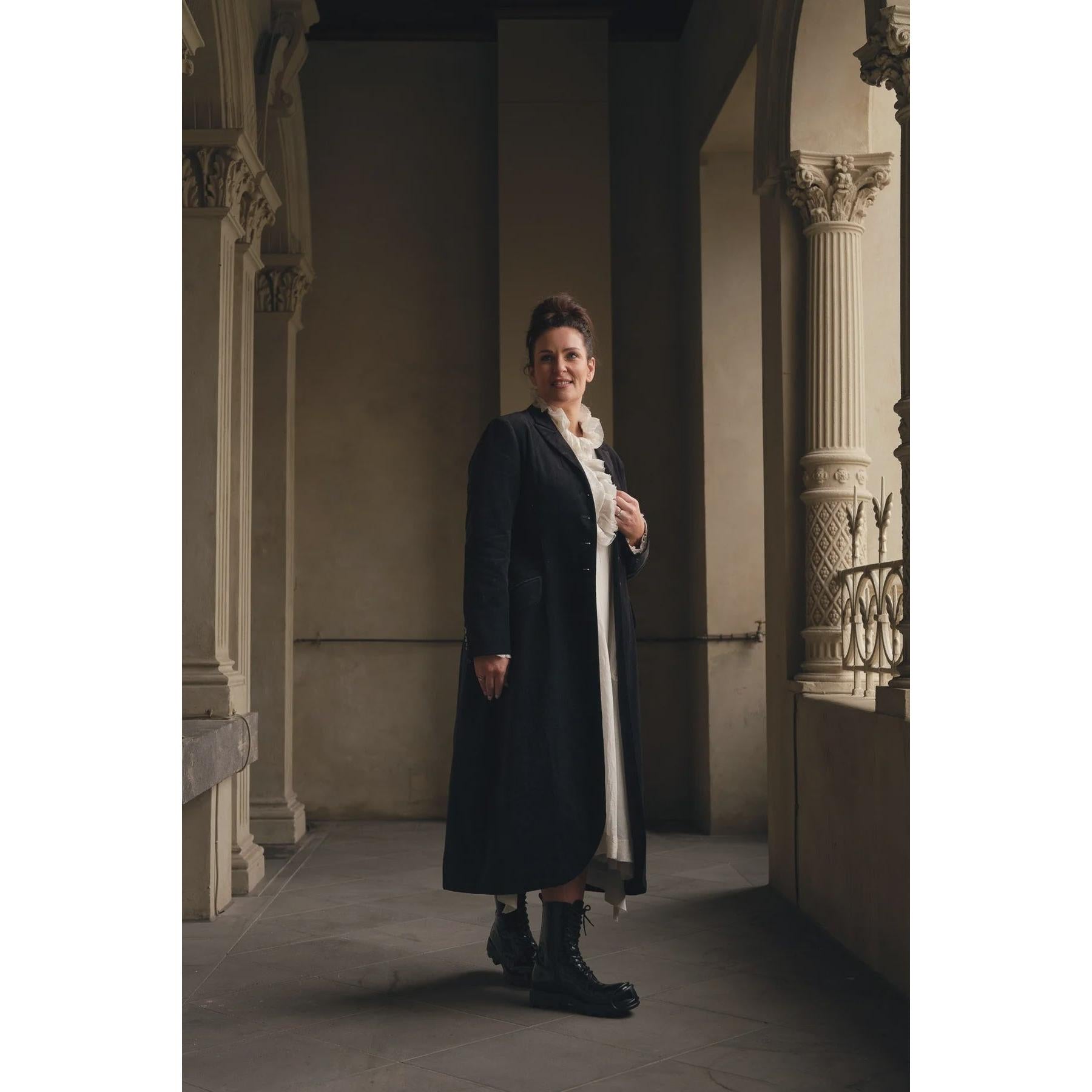 Meg By Design Arc  Coat Cotton Velvet - Black  meg by design Pisces Boutique