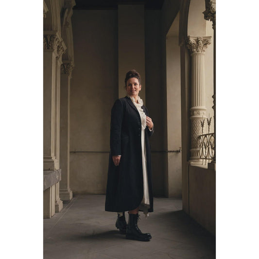Meg By Design Arc  Coat Cotton Velvet - Black  meg by design Pisces Boutique