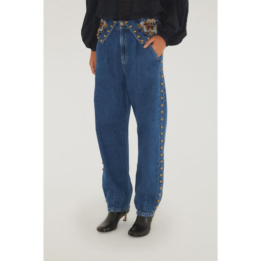 Farm Rio Ballon Jean - Gold / Blue  Farm Rio Pisces Boutique