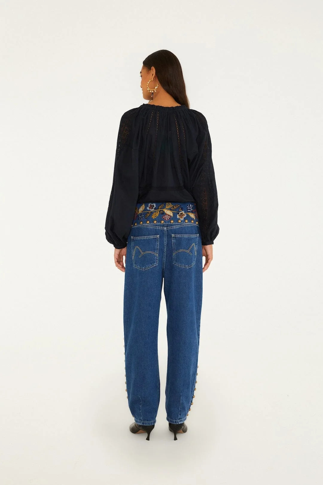 Farm Rio Ballon Jean - Gold / Blue