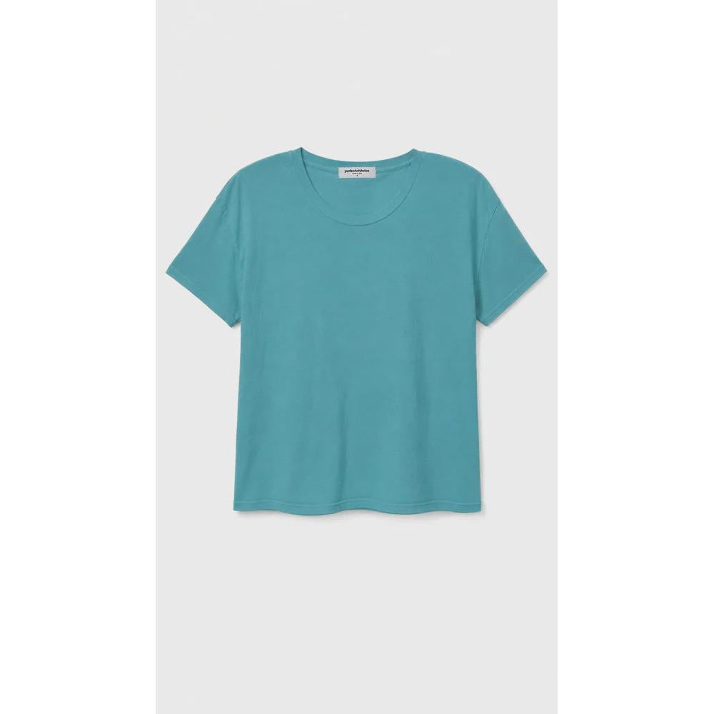 Perfect White Tee Harley Boxy Crew - Teal Blue  Perfect White Tee Pisces Boutique