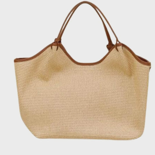 Maison Fanli Hector Raffia Bag Large - Brown