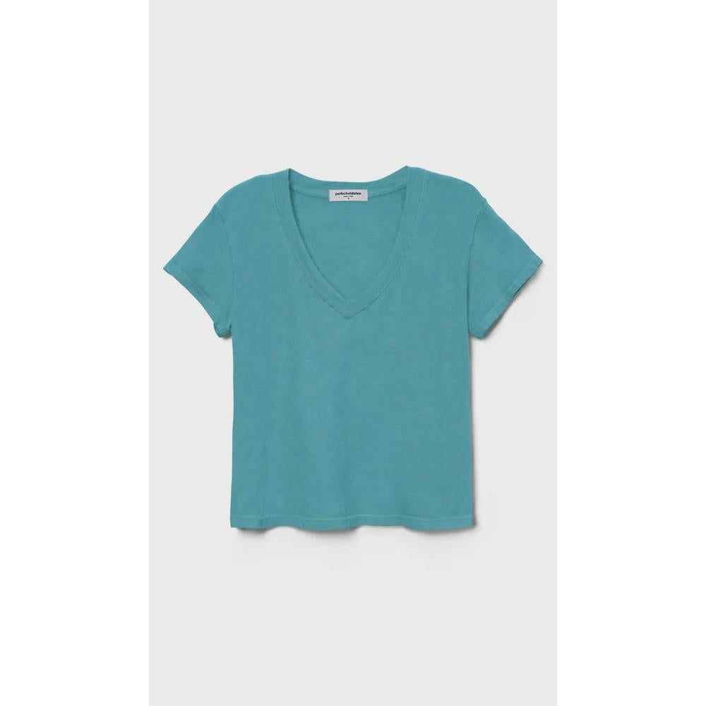 Perfect White Tee  Hendrix Boxy V - Teal Blue  Perfect White Tee Pisces Boutique