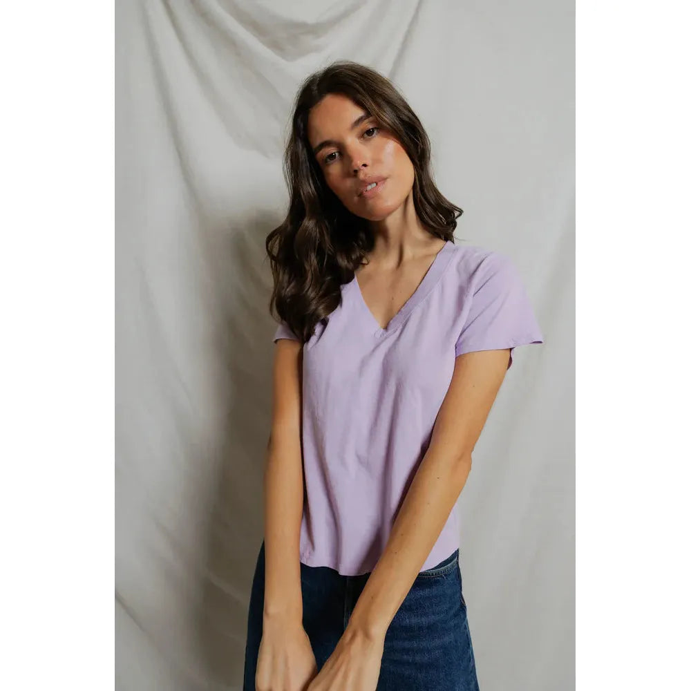 Perfect White Tee Hendrix Boxy V - Ultraviolet  Perfect White Tee Pisces Boutique
