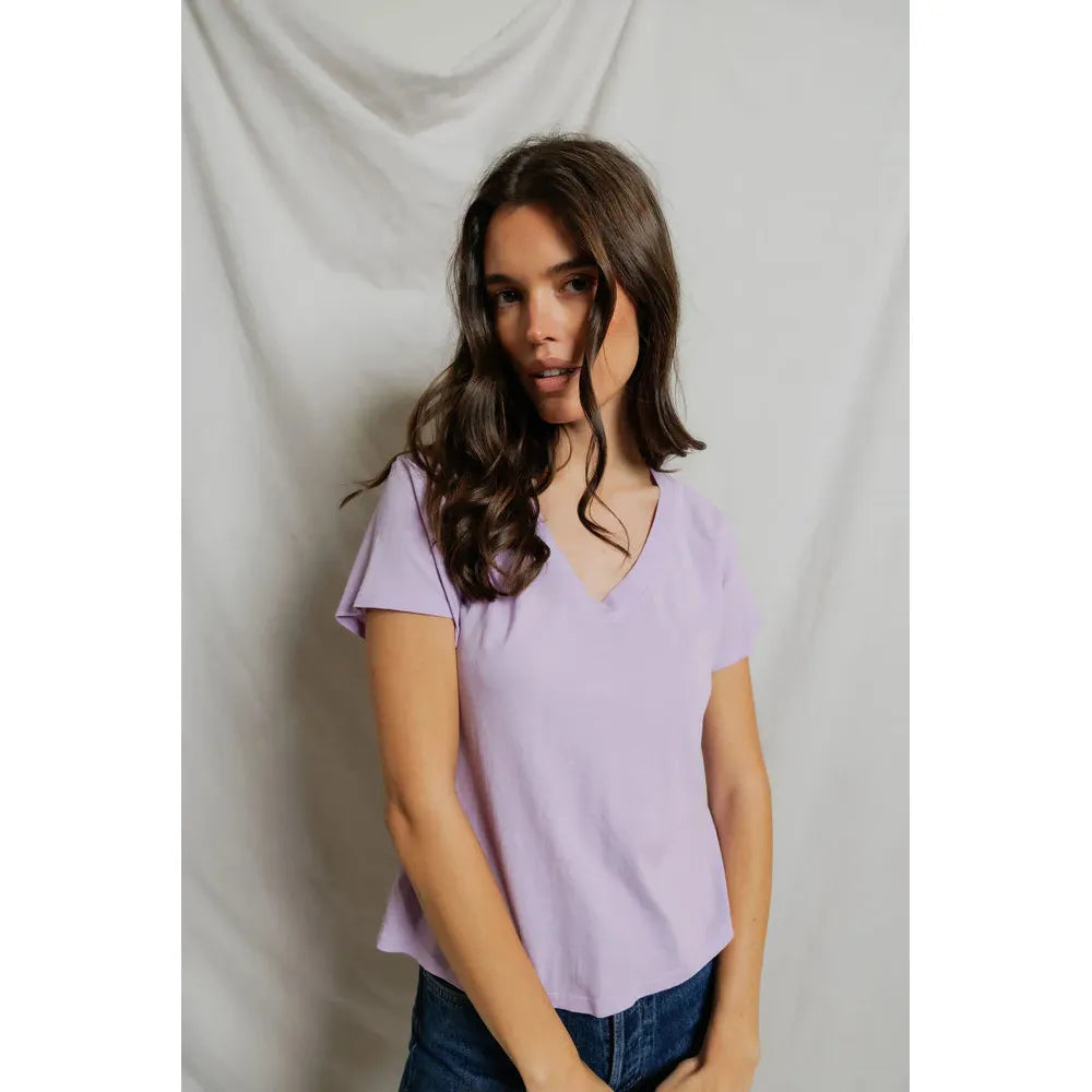 Perfect White Tee Hendrix Boxy V - Ultraviolet  Perfect White Tee Pisces Boutique