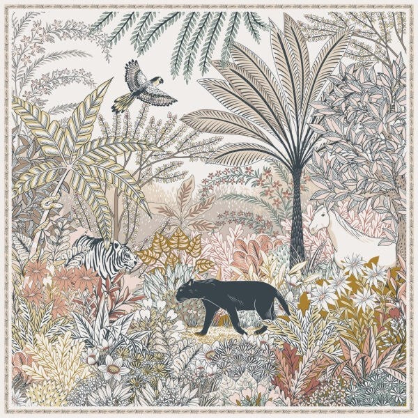 Silk Scarf Heloise - Panther Night Beige  Not specified Pisces Boutique