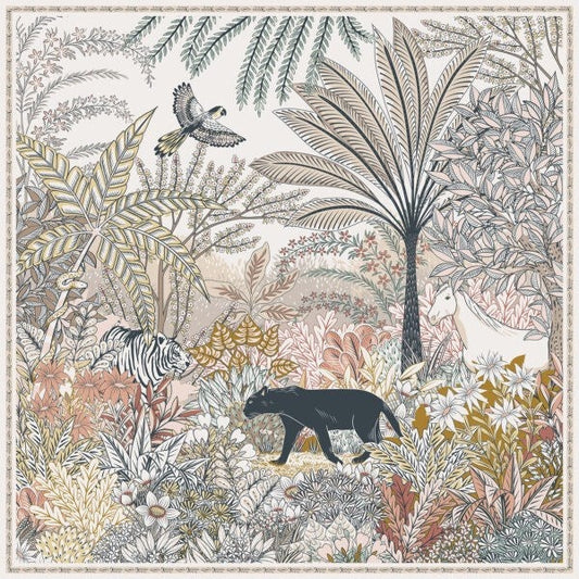 Silk Scarf Heloise - Panther Night Beige  Not specified Pisces Boutique