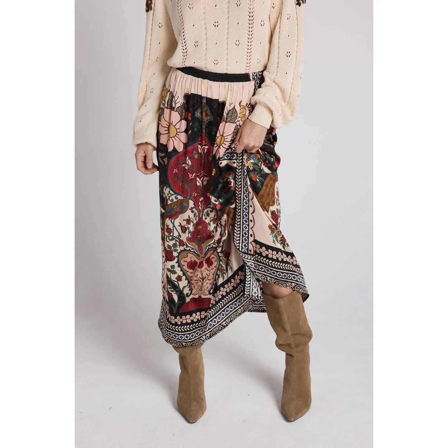 Louizon Sixtine Print Skirt - Paon  Louizon Pisces Boutique