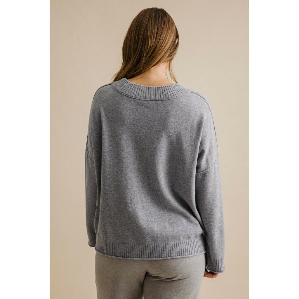 Talamaya Elevate Merino Cashmere Crew Pullover - Ocean  Talamaya Pisces Boutique