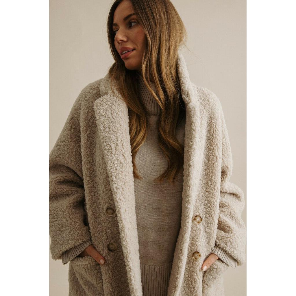Talamaya Polar Faux Fur Coat - Amaranth  Talamaya Pisces Boutique