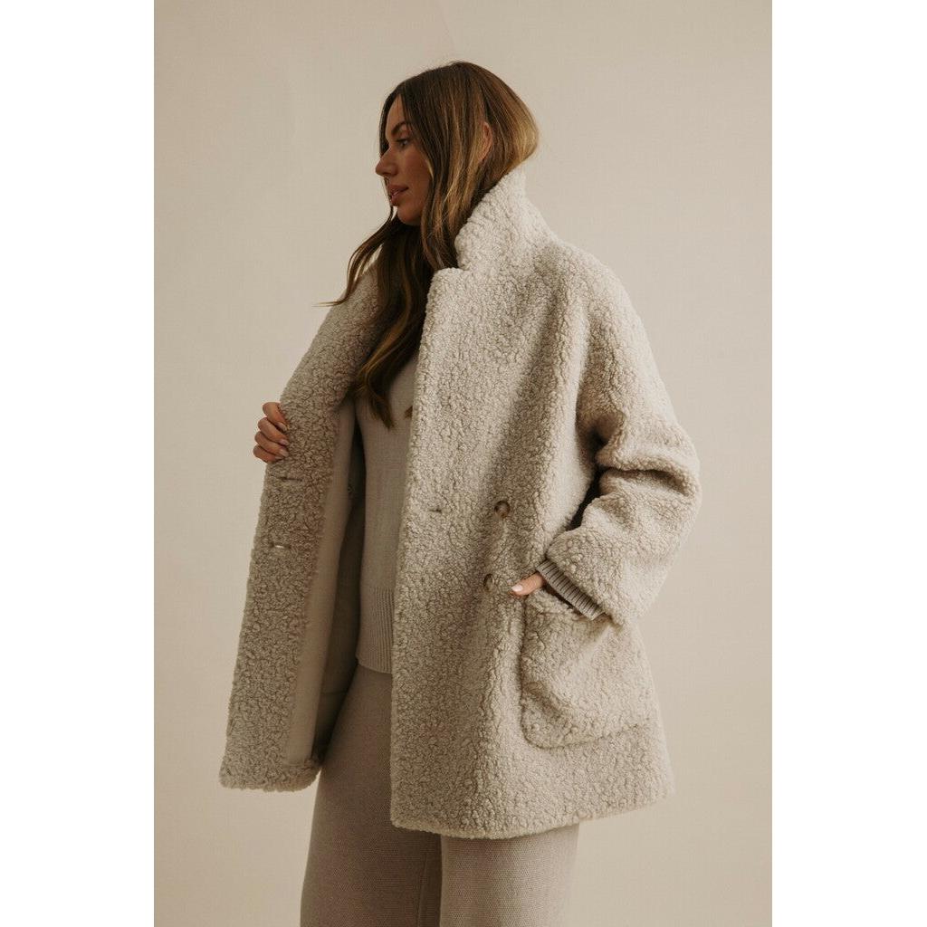 Talamaya Polar Faux Fur Coat - Amaranth  Talamaya Pisces Boutique