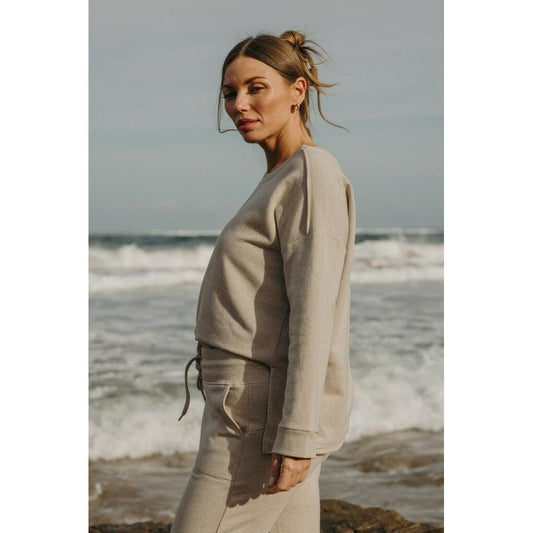 Talamaya Heavenly Fleece Windcheater - Wheat  Talamaya Pisces Boutique