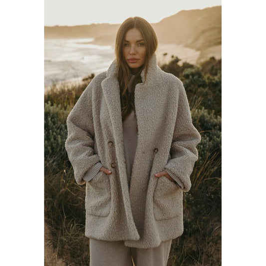 Talamaya Polar Faux Fur Coat - Amaranth  Talamaya Pisces Boutique
