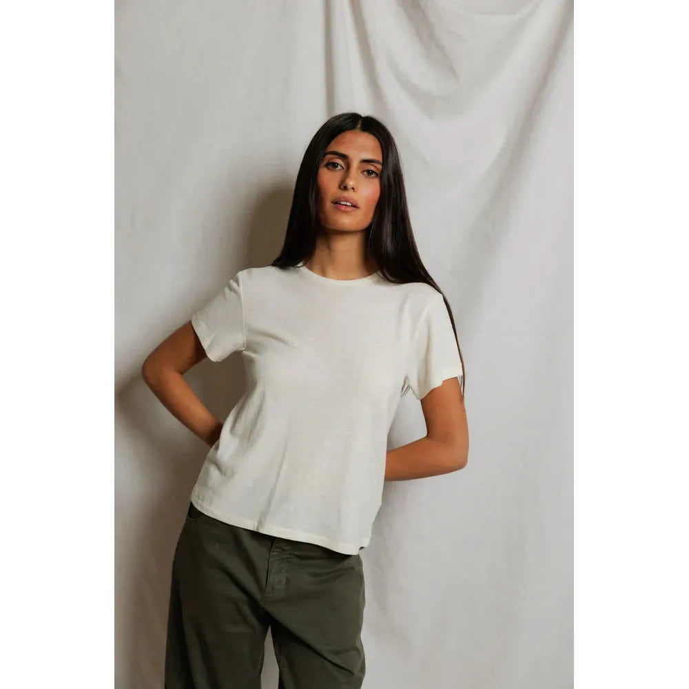 Perfect White Tee Vivian Hemp Cotton Tee - Natural  Perfect White Tee Pisces Boutique